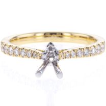 14 Kt. Yellow Gold Diamond Engagement Ring