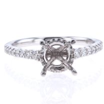 18Kt White Gold Prong Set Diamond Engagement Ring