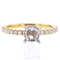 14Kt Yellow  Gold Classic Prong Set Diamond Engagement Ring