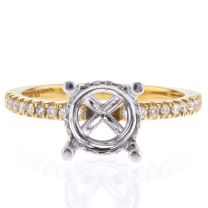 14Kt Yellow  Gold Classic Prong Set Diamond Engagement Ring