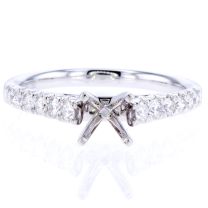 18Kt White Gold Prong Set Diamond Engagement Ring