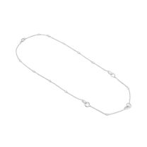 14Kt White Gold Delicate Diamonds By The Yard Style Necklace
